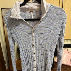 Free People colorful striped sweater